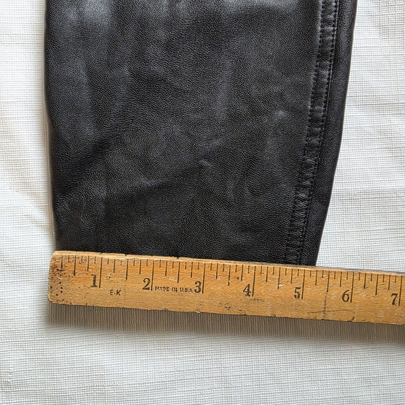 Abercrombie & Fitch Skinny high rise‎ black sz 29/8 curve love Vegan Leather Y2K - Picture 6 of 10